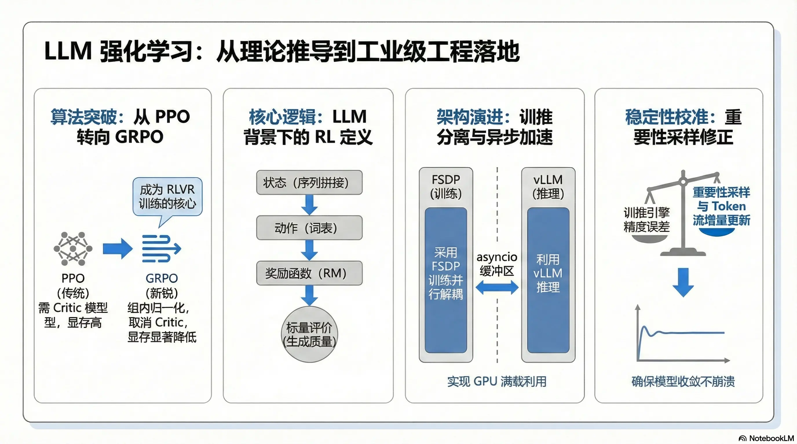 From Traditional RL to LLM RL 理论推导与工程改进